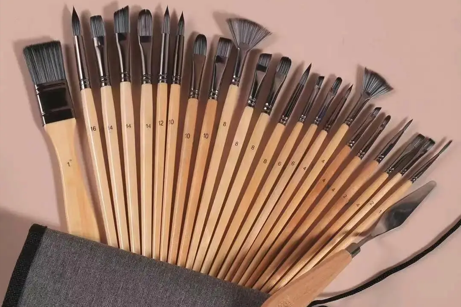 Water Resistant Acrylic Brush Set