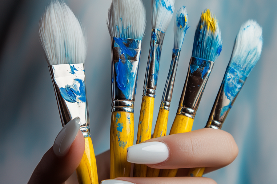 Synthetic Acrylic Paint Brushes